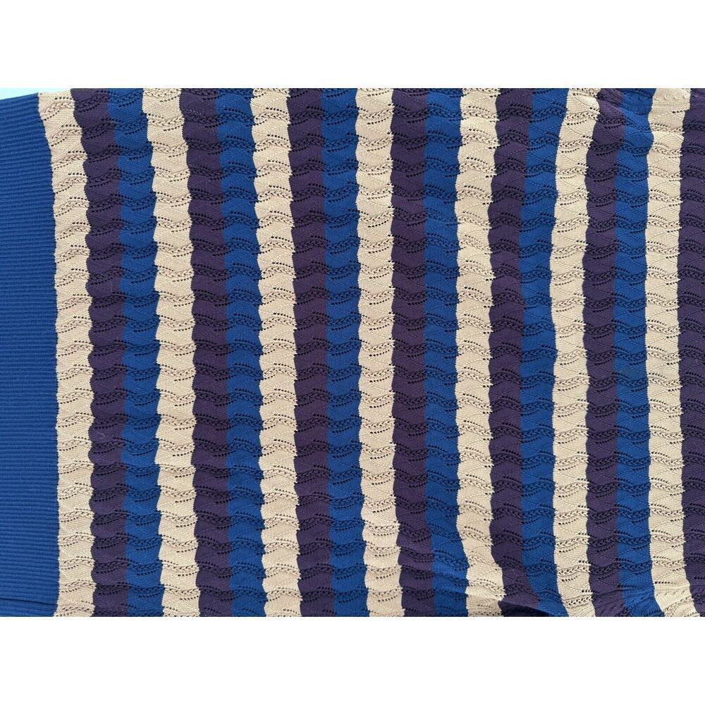 Jason Wu Collective Sweater Sz S Striped Eyelet Crochet Academia Preppy Fitted - Picture 15 of 16
